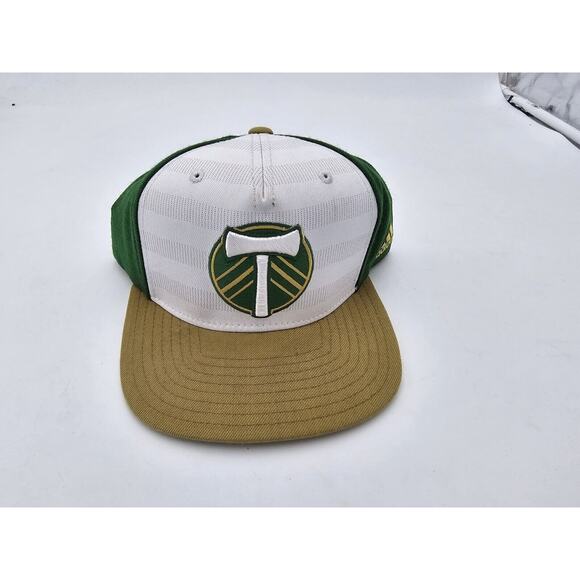 Portland Timbers Snap Back Hat Cap White Green Adidas MLS Soccer Adjustable New - Picture 1 of 6